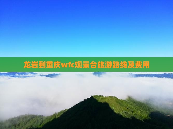 龙岩到重庆wfc观景台旅游
