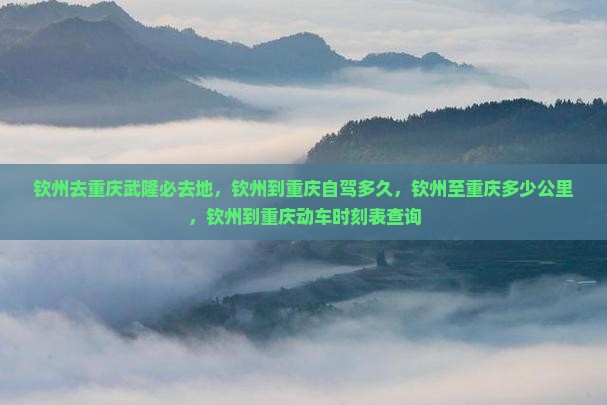 钦州去重庆武隆必去地