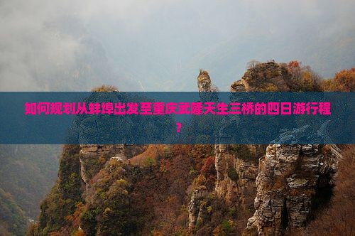 如何规划从蚌埠出发至重庆武隆天生三桥的四日游行程？