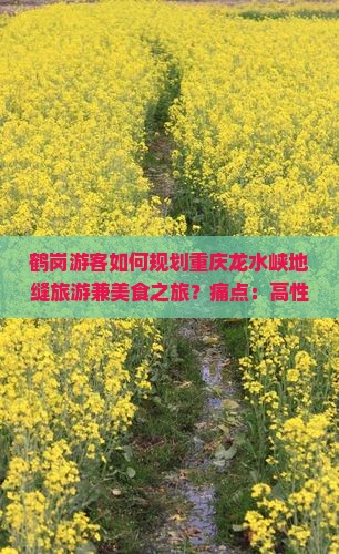 鹤岗游客如何规划重庆龙水峡地缝旅游兼美食之旅？痛点：高性价比美食推荐！热词：网红打卡地！