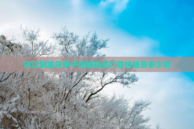 内江到重庆李子坝轻轨站门票价格及多少钱