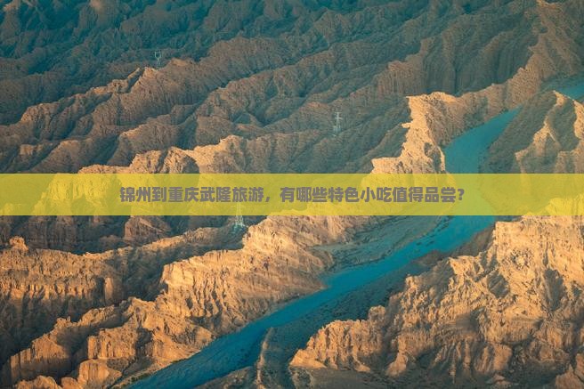 锦州到重庆武隆旅游，有哪些特色小吃值得品尝？