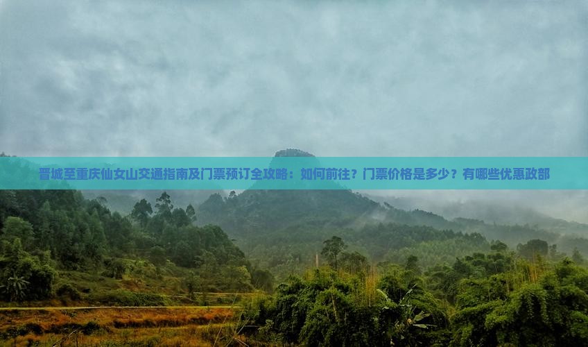 晋城至重庆仙女山交通指南及门票预订全攻略：如何前往？门票价格是多少？有哪些优惠政部