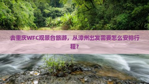 去重庆WFC观景台旅游，从漳州出发需要怎么安排行程？