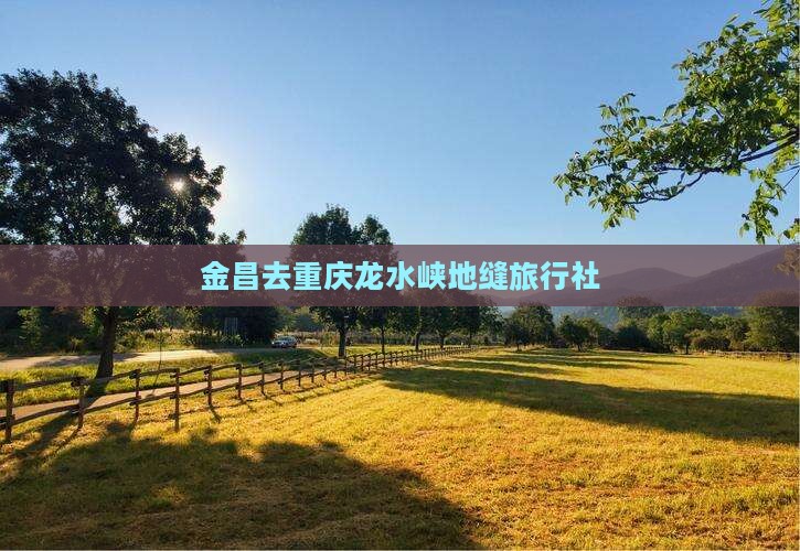 金昌去重庆龙水峡地缝旅行社