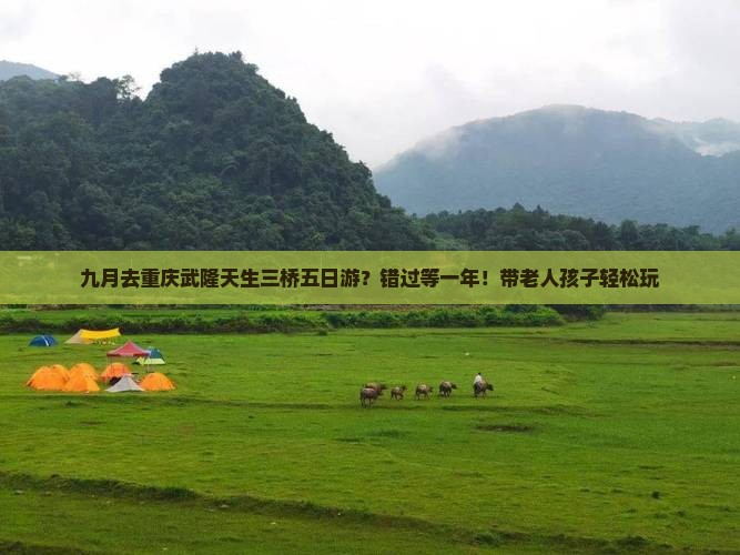 九月去重庆武隆天生三桥五日游？错过等一年！带老人孩子轻松玩