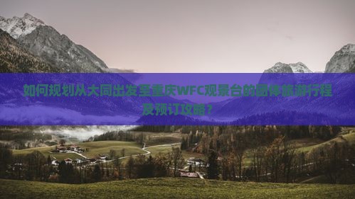 如何规划从大同出发至重庆WFC观景台的团体旅游行程及预订攻略？