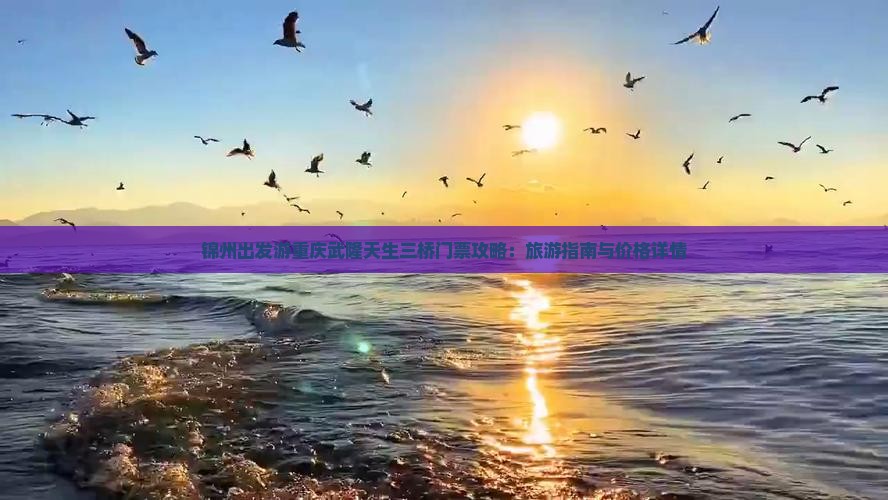 锦州出发游重庆武隆天生三桥门票攻略：旅游指南与价格详情