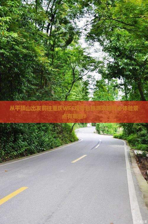 从平顶山出发前往重庆WFC观景台旅游攻略与必体验景点有哪些？