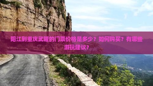 阳江到重庆武隆的门票价格是多少？如何购买？有哪些游玩建议？