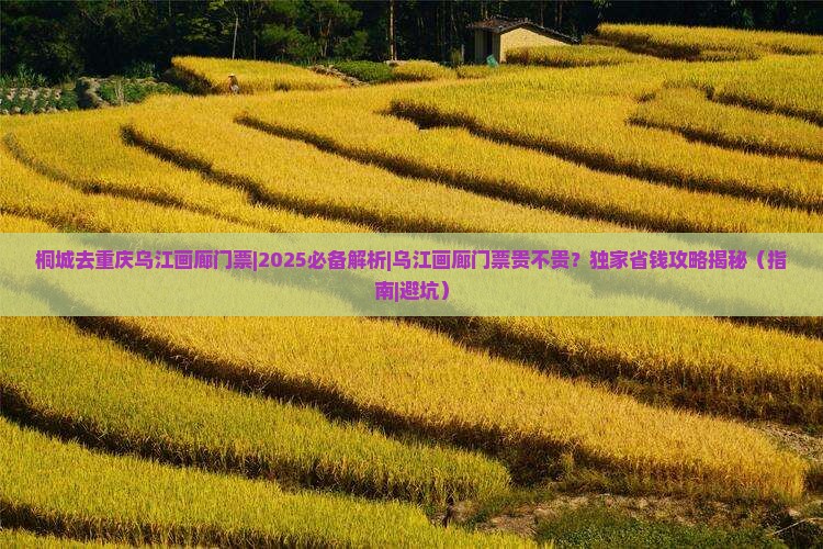 桐城去重庆乌江画廊门票