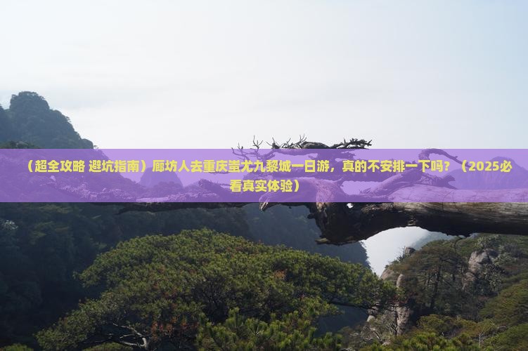 廊坊去重庆蚩尤九黎城一日