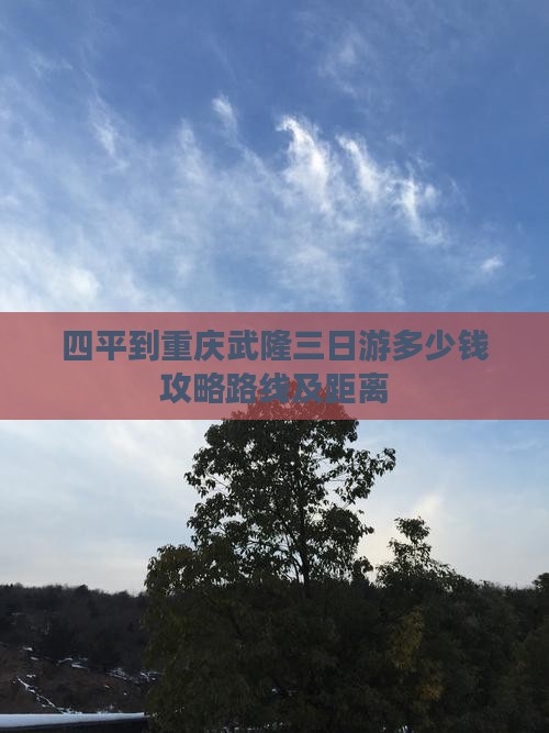 四平到重庆武隆三日游