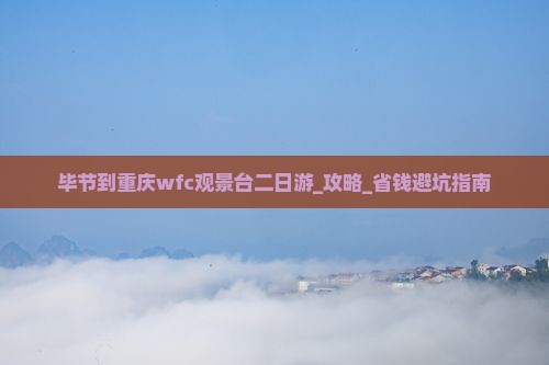 毕节到重庆wfc观景台二日游