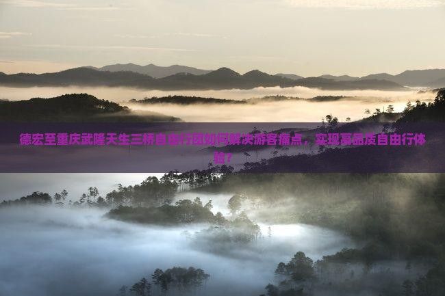 德宏至重庆武隆天生三桥自由行团如何解决游客痛点，实现高品质自由行体验？