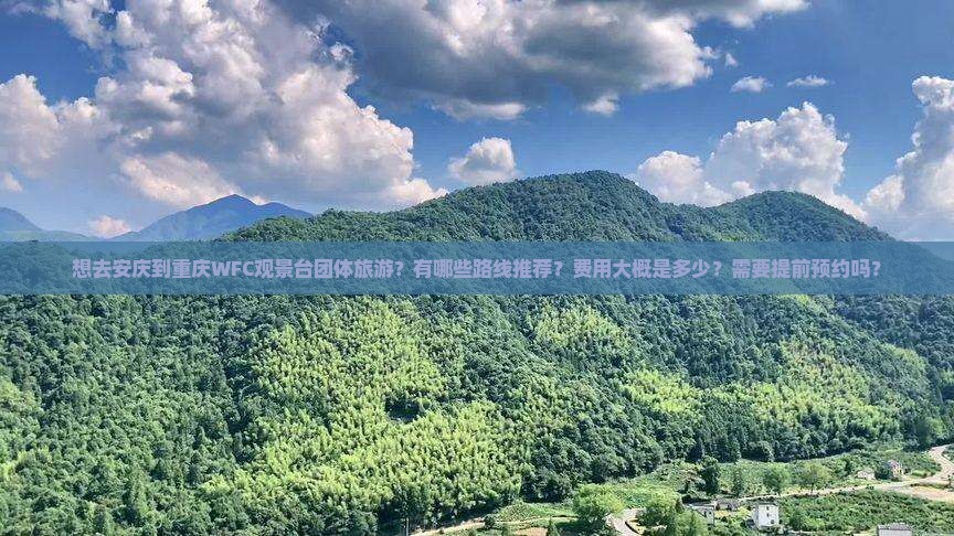 想去安庆到重庆WFC观景台团体旅游？有哪些路线推荐？费用大概是多少？需要提前预约吗？