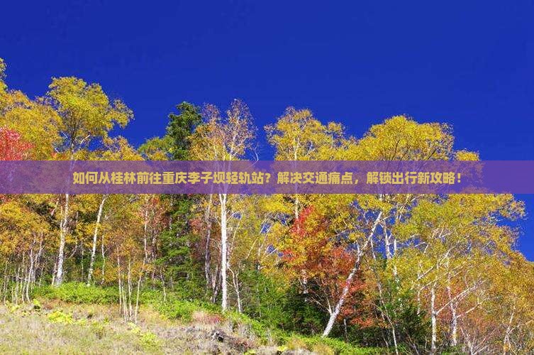 如何从桂林前往重庆李子坝轻轨站？解决交通痛点，解锁出行新攻略！