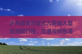 泸州至重庆蚩尤九黎城大型旅游团行程、交通与特色活动详细介绍？