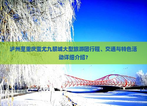 泸州至重庆蚩尤九黎城大型旅游团行程、交通与特色活动详细介绍？
