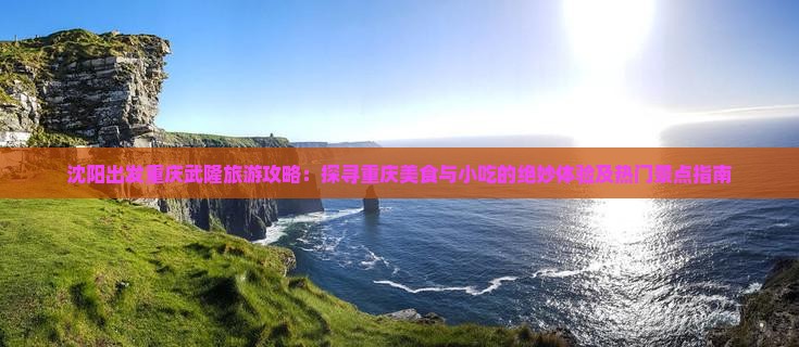 沈阳出发重庆武隆旅游攻略：探寻重庆美食与小吃的绝妙体验及热门景点指南