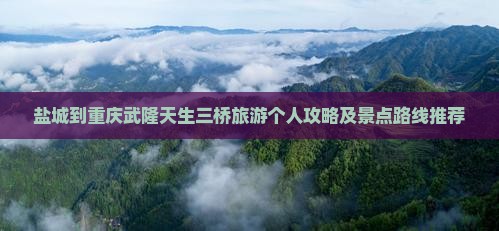 盐城到重庆武隆天生三桥旅游个人攻略及景点路线推荐