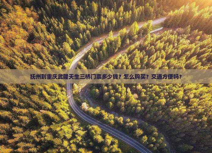 抚州到重庆武隆天生三桥门票多少钱？怎么购买？交通方便吗？