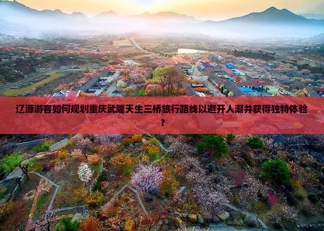 辽源游客如何规划重庆武隆天生三桥旅行路线以避开人潮并获得独特体验？