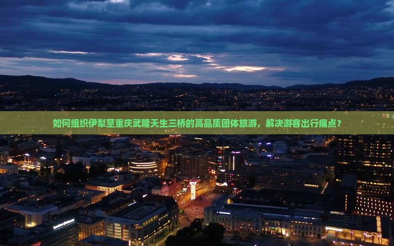 如何组织伊犁至重庆武隆天生三桥的高品质团体旅游，解决游客出行痛点？