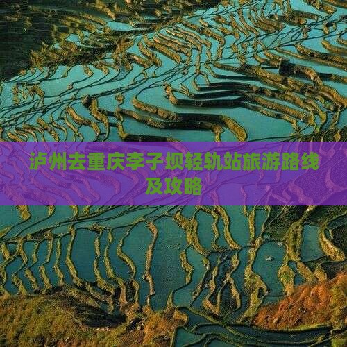 泸州去重庆李子坝轻轨站旅游路线及攻略
