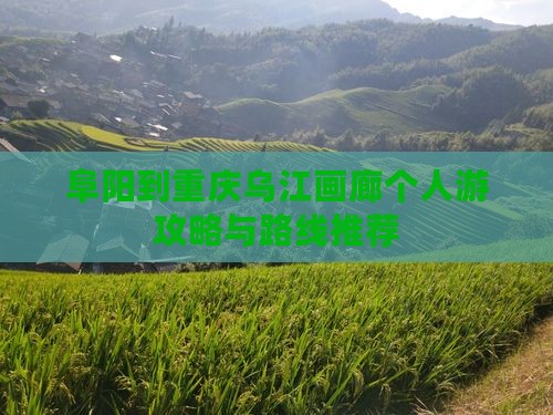 阜阳到重庆乌江画廊个人游攻略与路线推荐