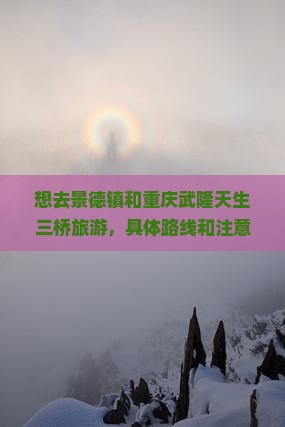 想去景德镇和重庆武隆天生三桥旅游，具体路线和注意事项是什么？