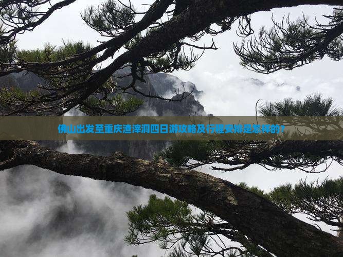 佛山出发至重庆渣滓洞四日游攻略及行程安排是怎样的？