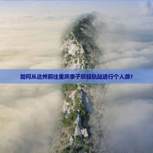 如何从达州前往重庆李子坝轻轨站进行个人游？