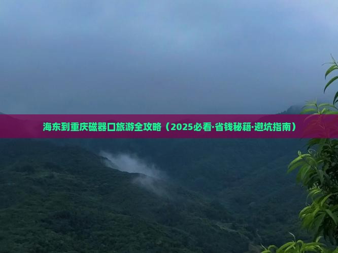 海东到重庆磁器口自由行