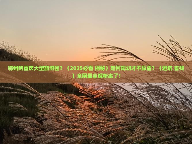 鄂州到重庆大型旅游团