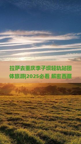 拉萨去重庆李子坝轻轨站团体旅游