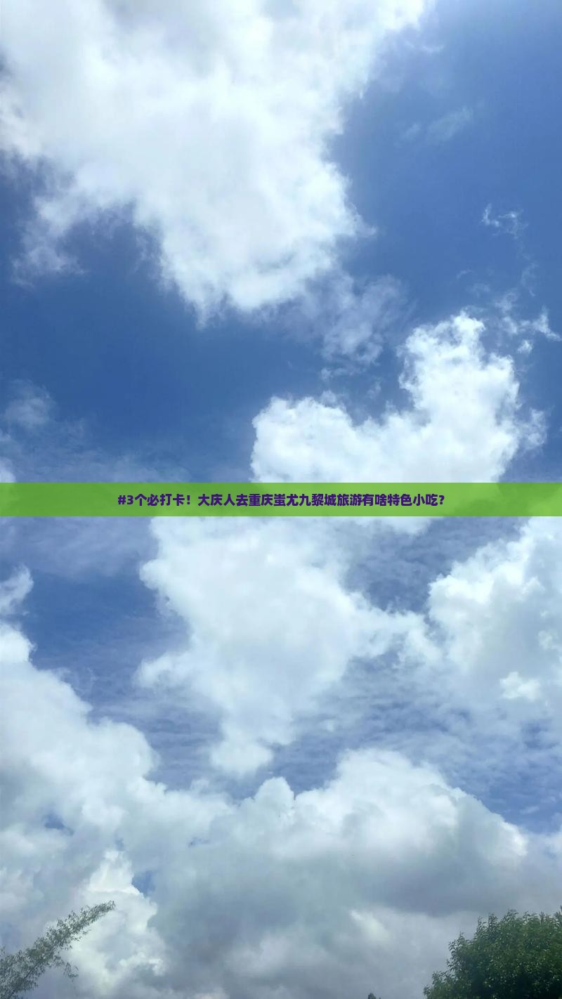 大庆到重庆蚩尤九黎城旅游小吃