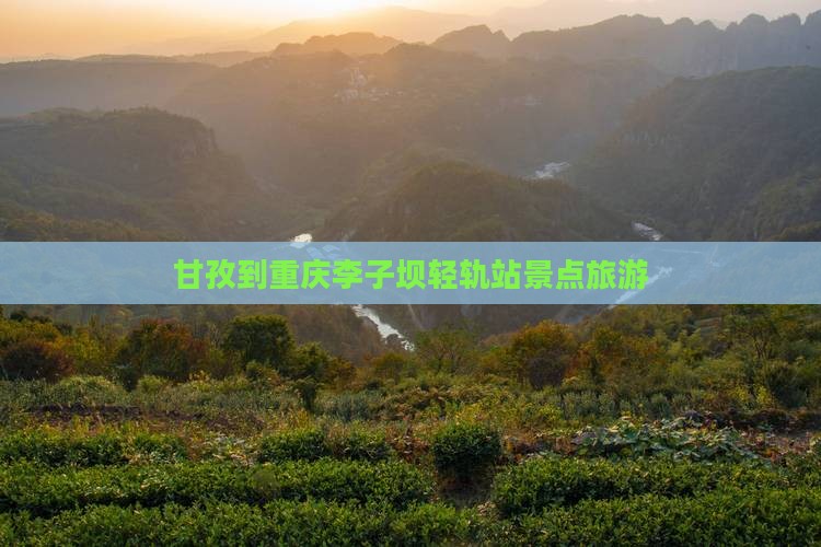甘孜到重庆李子坝轻轨站个人游