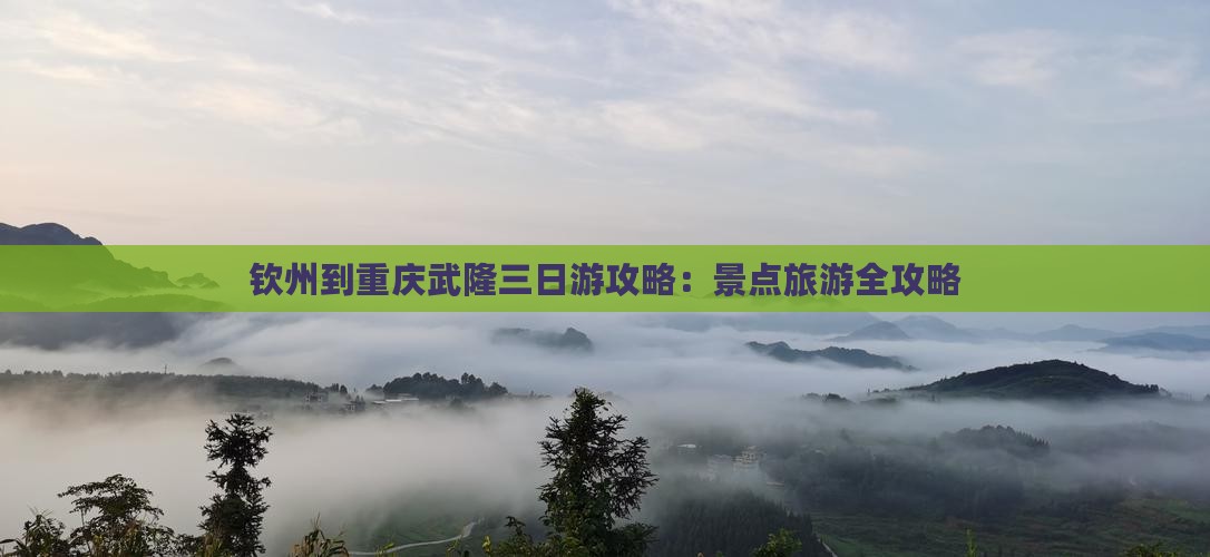 钦州到重庆武隆三日游