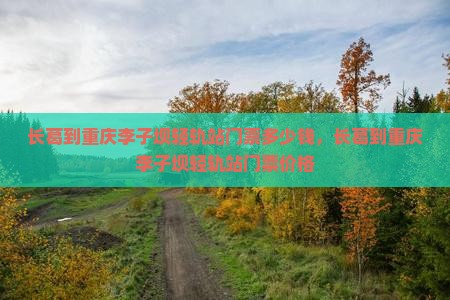 长葛到重庆李子坝轻轨站门票