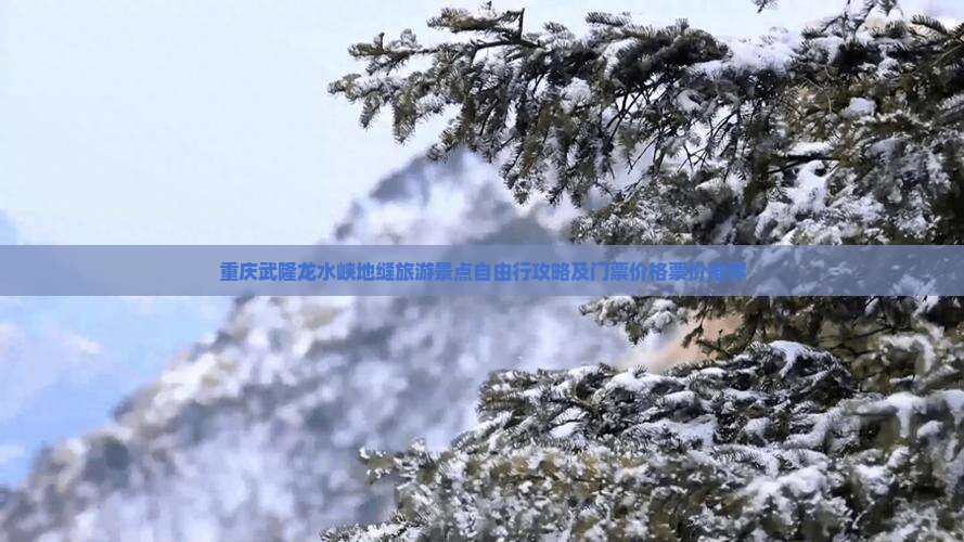 重庆武隆龙水峡地缝旅游景点自由行攻略及门票价格票价推荐