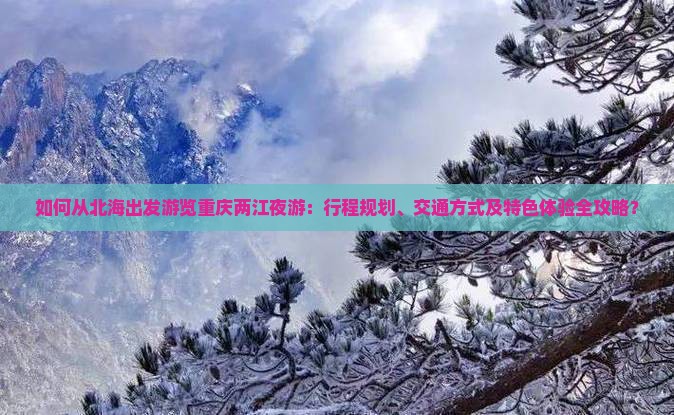 如何从北海出发游览重庆两江夜游：行程规划、交通方式及特色体验全攻略？