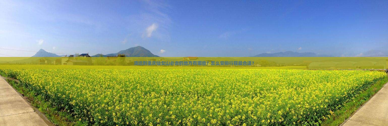 清远到重庆仙女山必去的地方有哪些？怎么安排行程最合适？