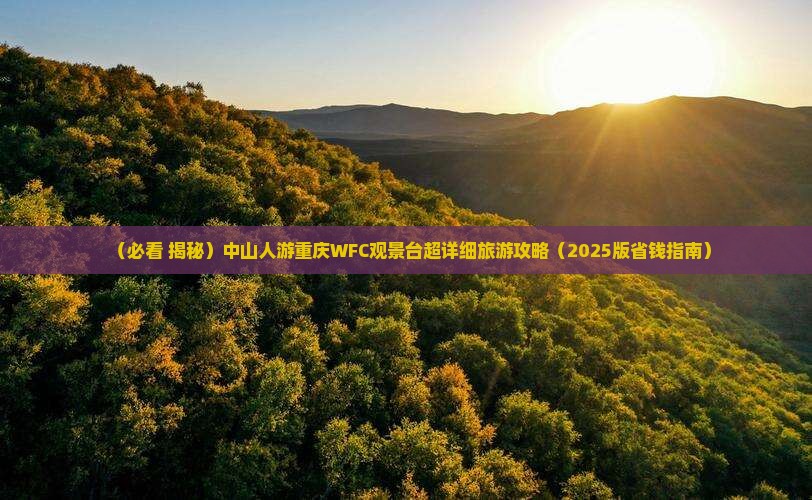 中山去重庆wfc观景台景点