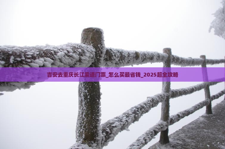 吉安去重庆长江索道门票