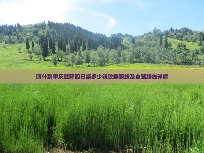 喀什到重庆武隆四日游