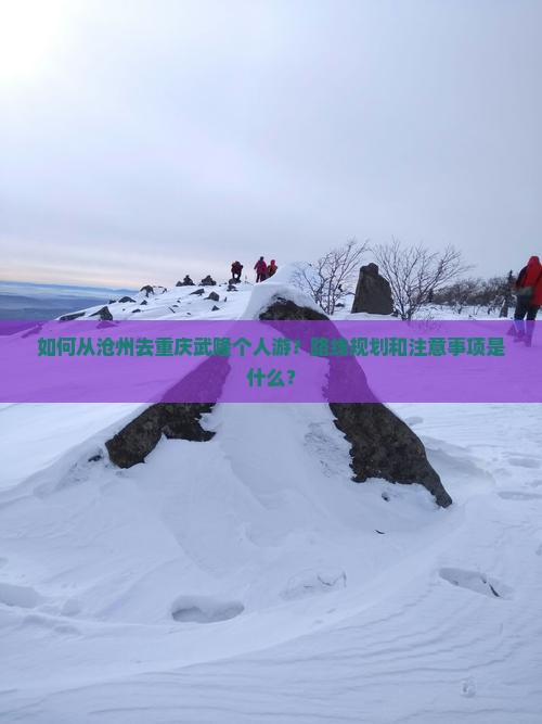 如何从沧州去重庆武隆个人游？路线规划和注意事项是什么？