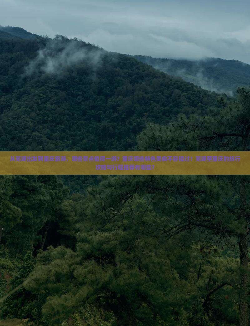 从芜湖出发到重庆旅游，哪些景点值得一游？重庆哪些特色美食不容错过？芜湖至重庆的旅行攻略与行程推荐有哪些？
