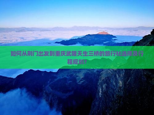 如何从荆门出发到重庆武隆天生三桥的旅行社选择及行程规划？