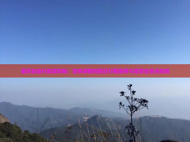 重庆自由行旅游攻略：吉林游客的四日行程推荐与观景台景点指南